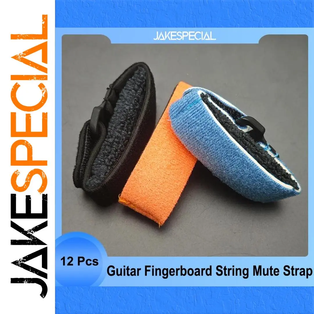 Guitar Fingerboard Wrap Set 12 Pcs Mute Straps 1 Guitar Fingerboard Wrap Set 12 Pcs Mute Straps