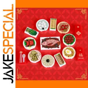 Building Block Food Set for Kitchen Play