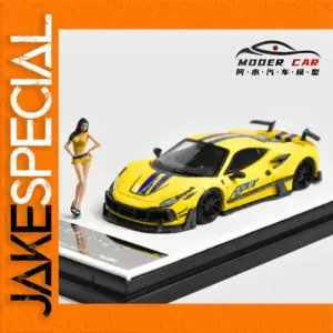 AM 1:64 F8XX Diecast Model Car Yellow Blue