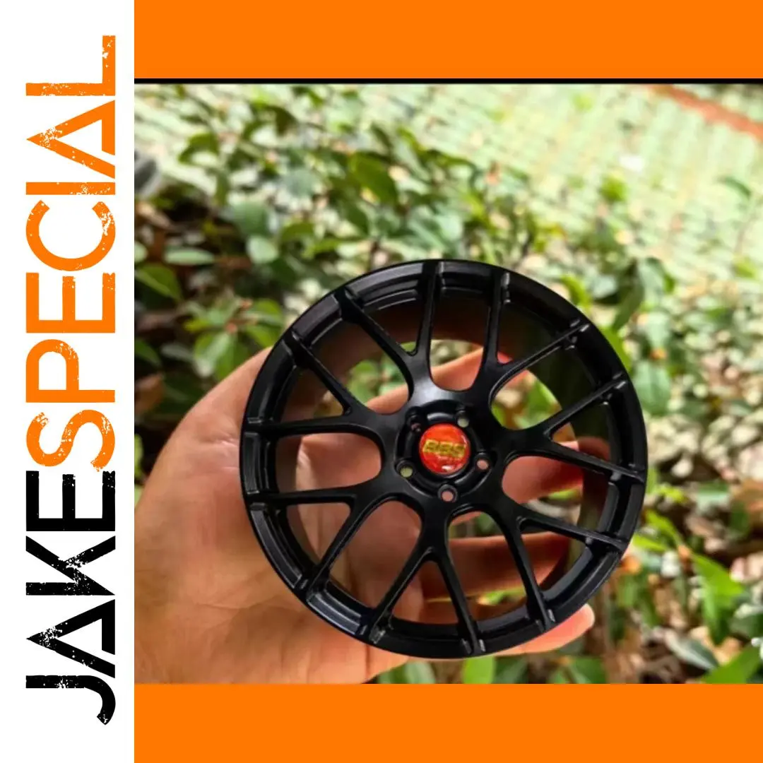 Black Aluminum Alloy BBS Wheel Model 1:5 Scale 1 Black Aluminum Alloy BBS Wheel Model 1:5 Scale