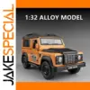 1:32 Orange Land Rover Defender Diecast Model