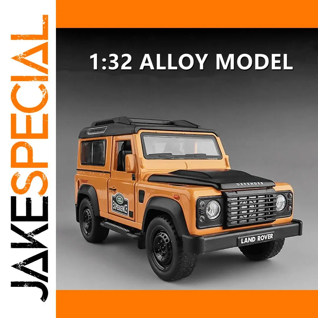 1:32 Orange Land Rover Defender Diecast Model 1 1:32 Orange Land Rover Defender Diecast Model