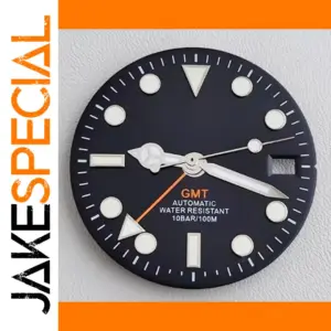 29mm Black GMT Watch Dial for NH34 NH35