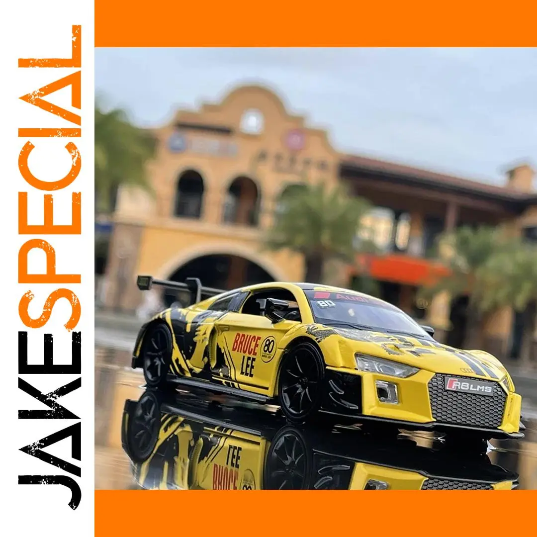 1:32 Scale Yellow Audi R8 Diecast Model 1 1:32 Scale Yellow Audi R8 Diecast Model