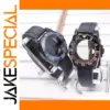 40mm Stainless Steel Watch Case with Rubber Strap
