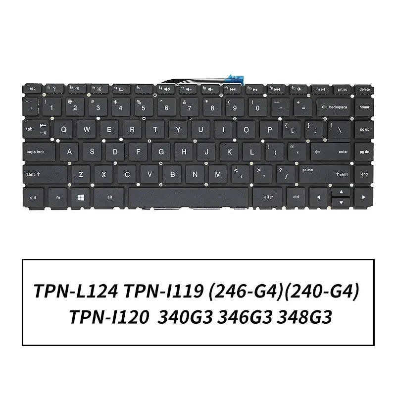 HP 14-AC 14-AD Replacement Black Keyboard 2 HP 14-AC 14-AD Replacement Black Keyboard - Image 2