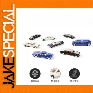 1/87 Scale Model Limousines Set - 8 Unique Designs