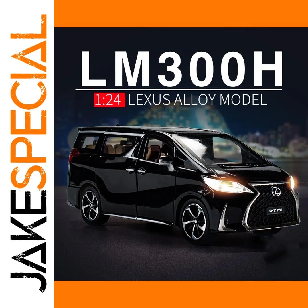 1:24 Lexus LM300H Model Car Black Alloy Diecast 1 1:24 Lexus LM300H Model Car Black Alloy Diecast