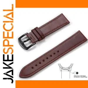 Vintage Brown Leather Watchband 22mm 20mm