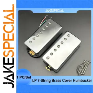 LP 7-String Brass Cover Humbucker Pickup Set