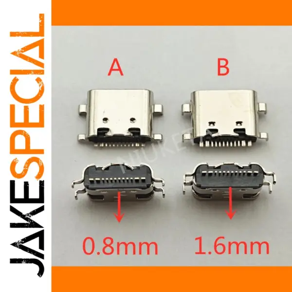 Micro Type C USB Dock Connectors 50pcs 0.8mm