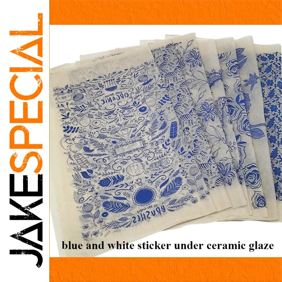 Blue and White Ceramic Underglaze Sticker Set 1 Blue and White Ceramic Underglaze Sticker Set