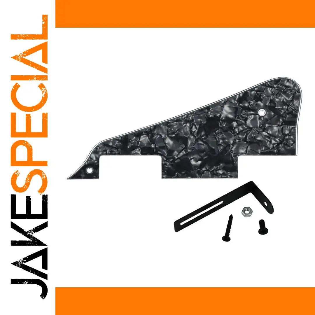 Black Pearl Marbled LP Guitar Pickguard 1 Black Pearl Marbled LP Guitar Pickguard