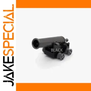 Miniature Toy Cannon with Wheels for Building Blocks