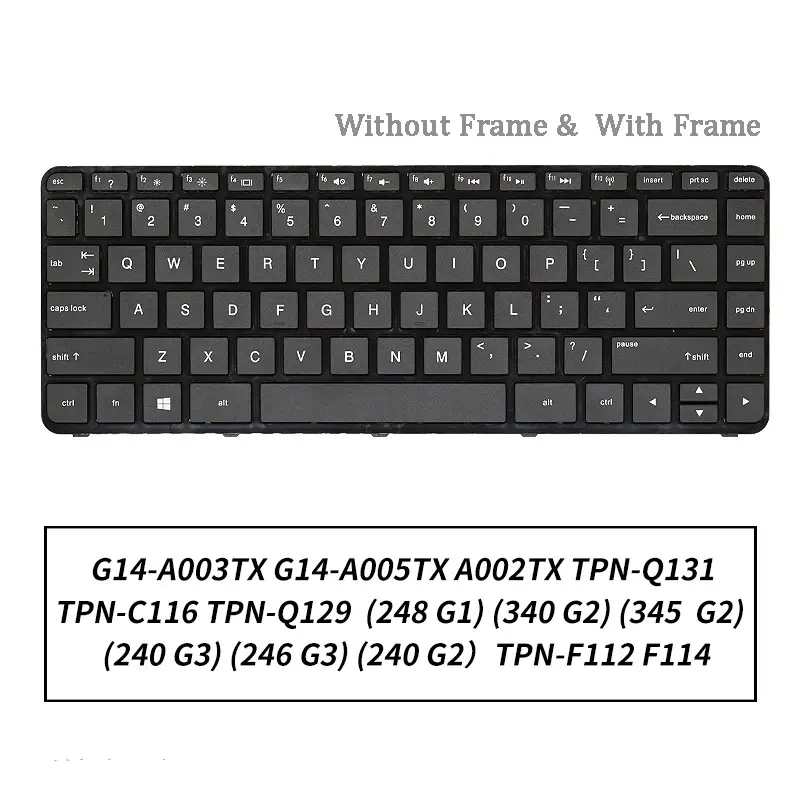 HP Laptop Keyboard Black for TPN Models 2 HP Laptop Keyboard Black for TPN Models - Image 2