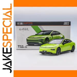 1/64 Xpeng P7 Lime Green Diecast Model Car