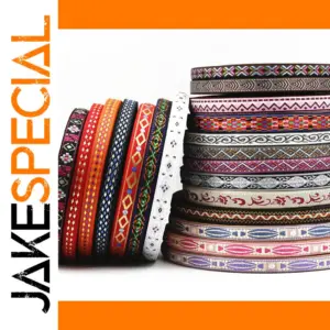 Geometric Jacquard Ribbons 5 Yards Each