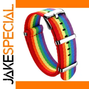 Vibrant Rainbow Nylon Watch Strap 20mm 22mm