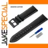 Genuine Black Leather Watch Strap 12-24mm
