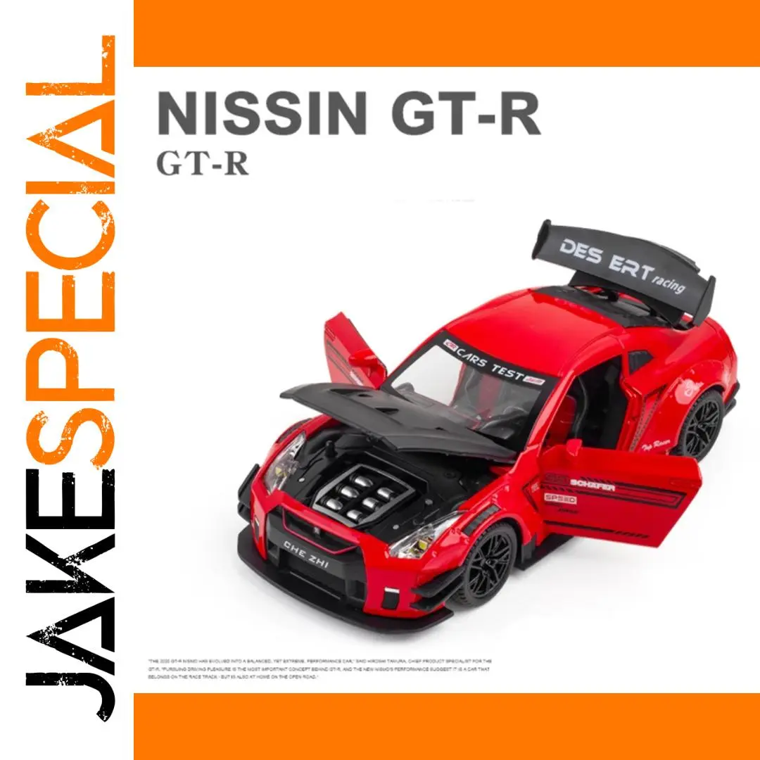 1:24 Red Nissan GT-R R34 R35 Model Car 1 1:24 Red Nissan GT-R R34 R35 Model Car