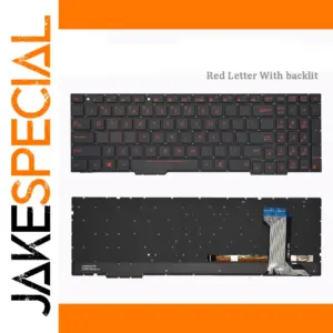 ASUS Keyboard Replacement Black Red Backlit