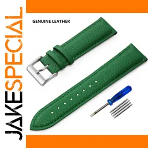 Premium Genuine Leather Watch Band in Green
