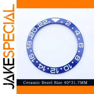 Blue-Green Ceramic Diver Watch Bezel Insert 40mm