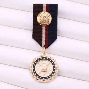 Navy Style Medal with Gold Medallion
