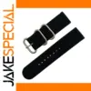 Black Nylon Woven NATO Watchband Strap 18-24mm