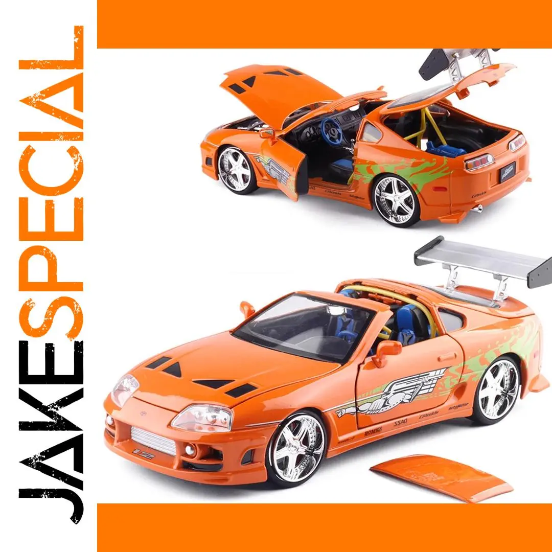 1995 Toyota Supra Diecast Model Orange Design 1 1995 Toyota Supra Diecast Model Orange Design