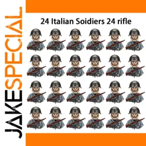 24 WWII Military Minifigures with Accessories