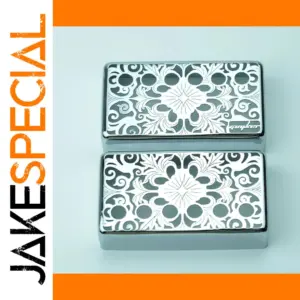 Chrome Hollow Floral Guitar Pickup Covers