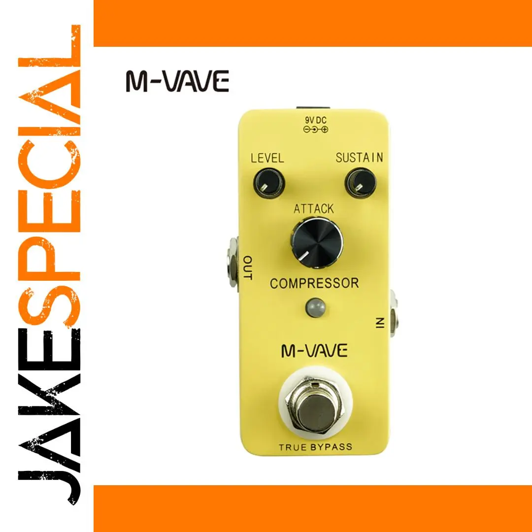 M-VAVE Compressor Effect Pedal Yellow Design 1 M-VAVE Compressor Effect Pedal Yellow Design