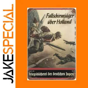 Vintage WWII German Paratroopers Tin Sign