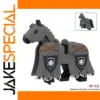 Medieval Style Grey Toy Horse with Shield