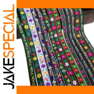 Floral Jacquard Ribbon 12mm x 7 Yards