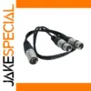 3-Pin XLR Male to 2-Female Splitter Cable