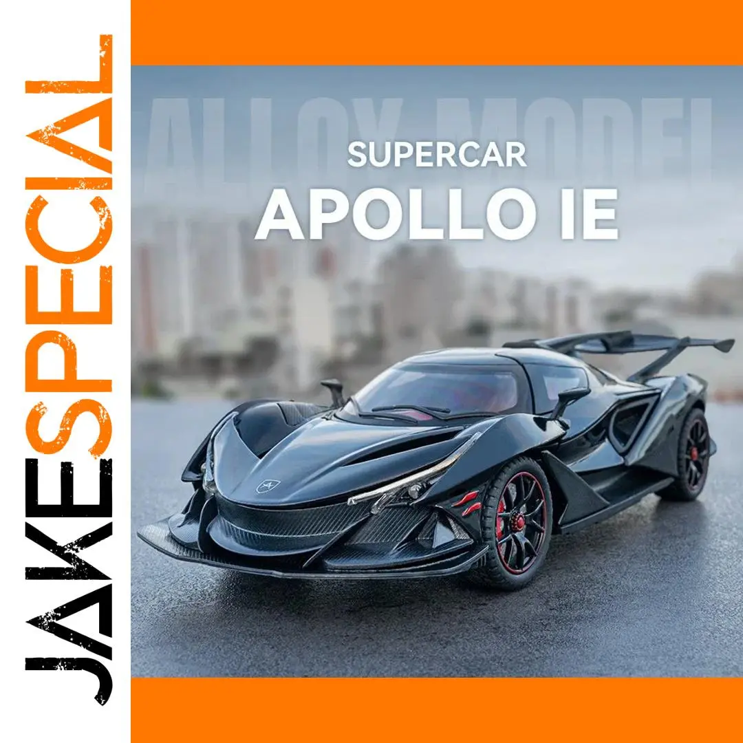 1:24 Apollo IE Die-Cast Model Supercar Black 1 1:24 Apollo IE Die-Cast Model Supercar Black
