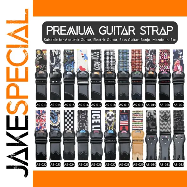 Electric Guitar Strap with Picks and Cord - Image 5