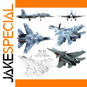 4D Su-33 Carrier Fighter Scale Model 1:160