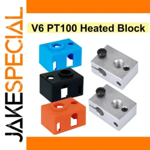 E3D V6 PT100 Heated Block and Silicone Sock