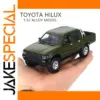 1:32 Scale Olive Green Toyota Hilux Model