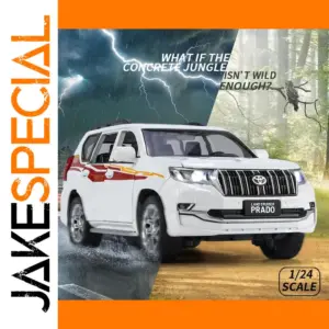 1:24 Scale White Toyota Prado Diecast Model Car
