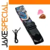 Vibrant Adjustable Electric Guitar Strap with Picks