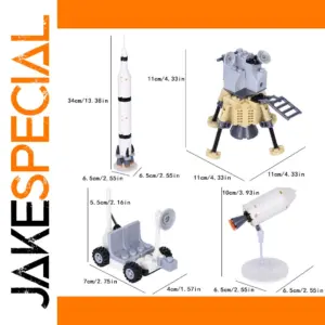 Space Scene Rocket and Lunar Module Model