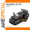 1:24 Nissan GT-R Diecast Model Black with Yellow Accents