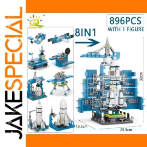 HUIQIBAO Aviation Spaceport Model Kit 8-in-1