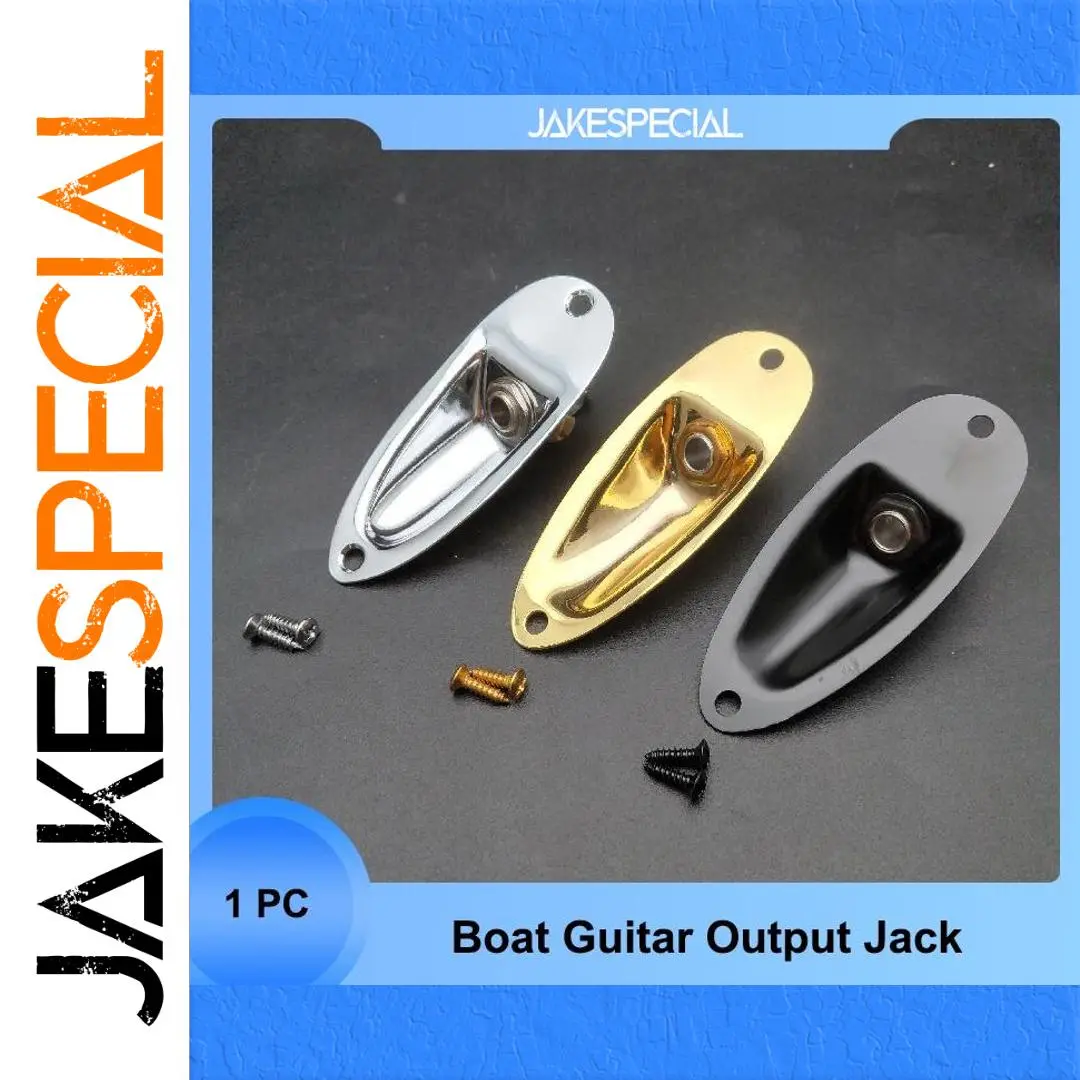 Boat Style 1/4 Inch Guitar Jack Socket Plate 1 Boat Style 1/4 Inch Guitar Jack Socket Plate