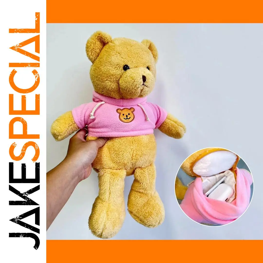 Plush Bear with Hidden Storage Compartment 1 Plush Bear with Hidden Storage Compartment
