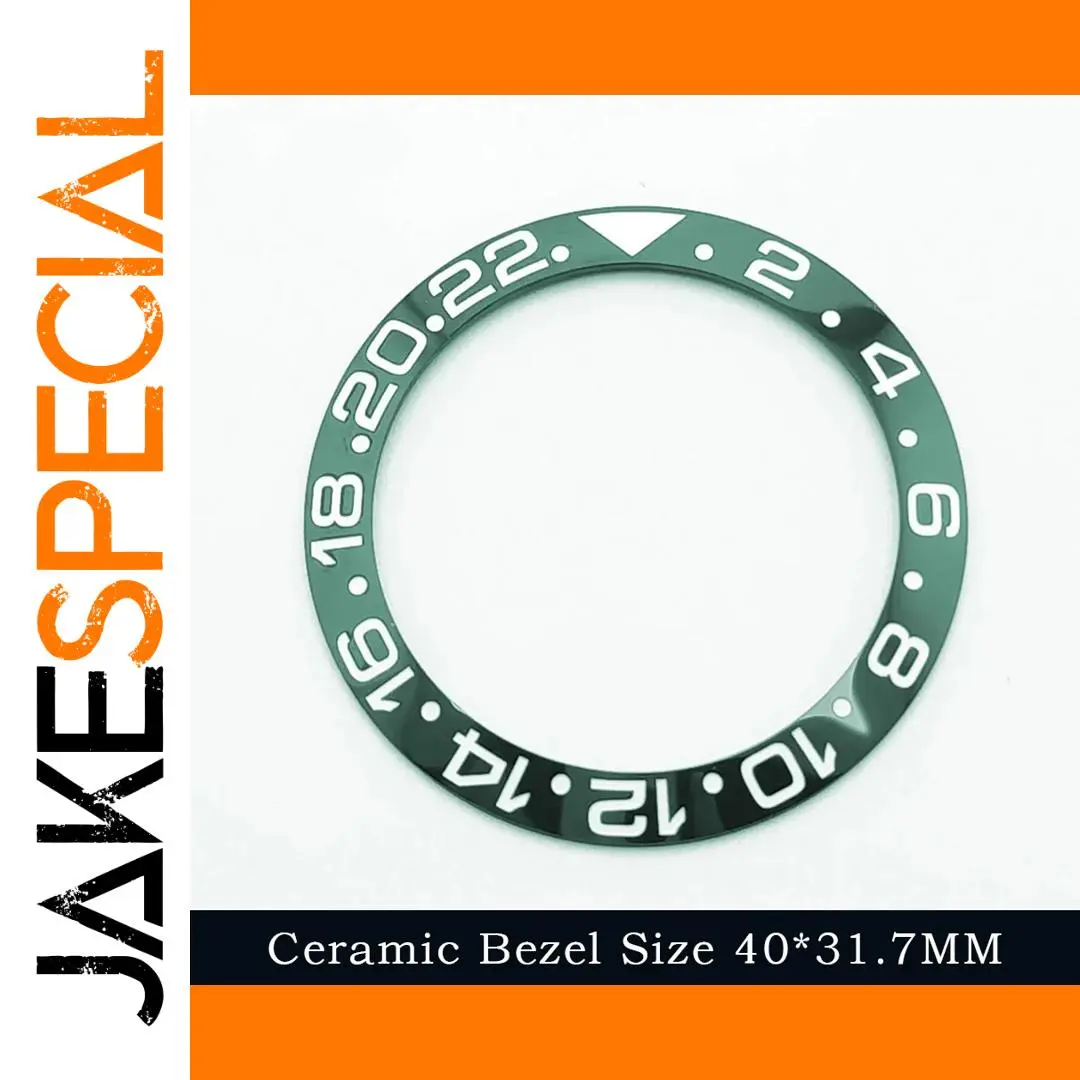 40mm Ceramic Blue-Green GMT Watch Bezel Replacement 1 40mm Ceramic Blue-Green GMT Watch Bezel Replacement